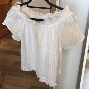 White off the shoulder